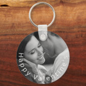 Foto Simple Happy Valentines Schlüsselanhänger (Vorderseite)