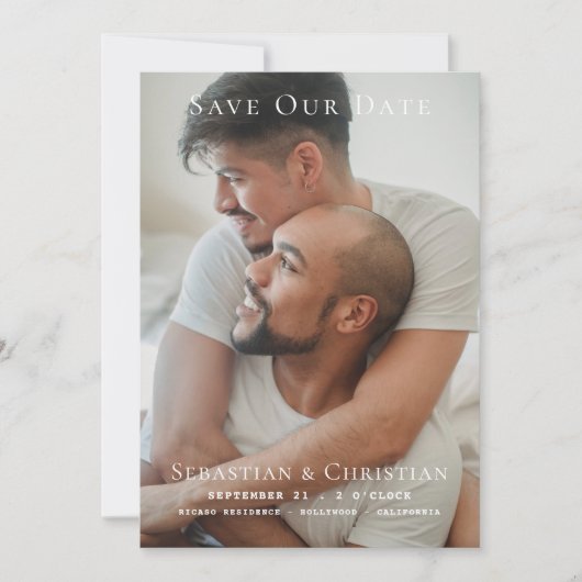 Foto Simple Save the Date Wedding (Vorderseite)