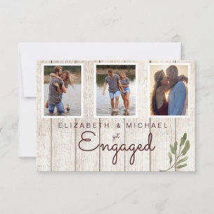 Foto Simple Wood Rustic Moderne Verlobung Save The Date
