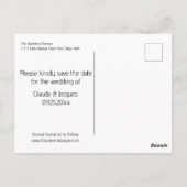 Foto Simplistic Eucalyptus Save the Date Postkarte (Rückseite)