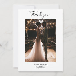 Foto Simplistic Eucalyptus Wedding Dankeschön-Kart Einladung
