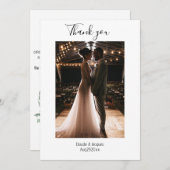 Foto Simplistic Eucalyptus Wedding Dankeschön-Kart Einladung (Vorne/Hinten)