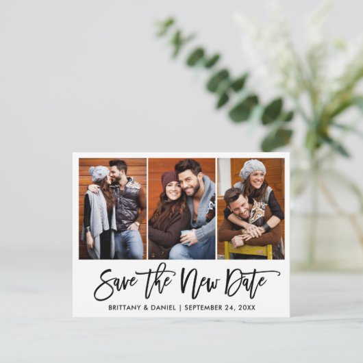 Foto "Skript 3" Rette Neues Datum Postkarte (Stehend Vorderseite)