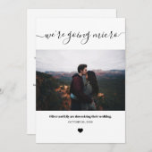 Foto-Skript für Minimalistische Micro-Hochzeiten Ankündigung (Vorne/Hinten)