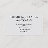 Foto-Skript für moderne Illustratoren Visitenkarte (Rückseite)