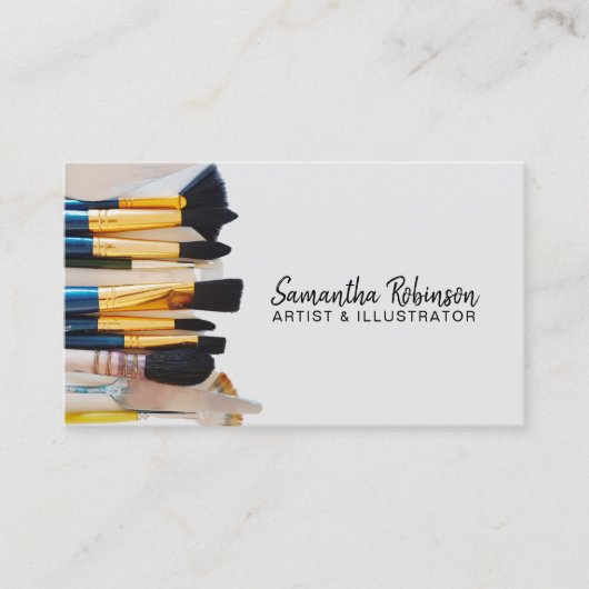 Foto-Skript für moderne Illustratoren Visitenkarte (Vorderseite)