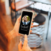 Foto-Skript für Schwarz-Weiß-Graduation Einladung