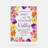 Foto-Skript für Wildblumen in bemalten Gärten Acrylschild (Vorderseite)