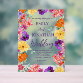 Foto-Skript für Wildblumen in bemalten Gärten Acrylschild