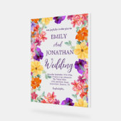 Foto-Skript für Wildblumen in bemalten Gärten Acrylschild (Winkel)