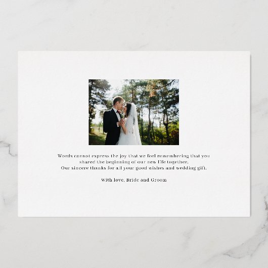 Foto "Skript REAL FOIL" geblüht dank Karte (Rückseite)