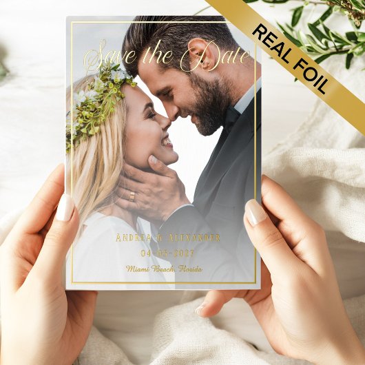 Foto-Skript Save the Date Folieneinladung