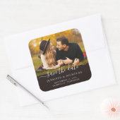 Foto-Skripteinsätze speichern Quadratischer Aufkleber (Umschlag)