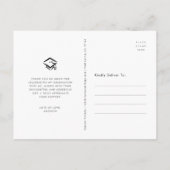 Foto-Skriptherzen für Black Abschluss Vielen Dank Postkarte (Rückseite)