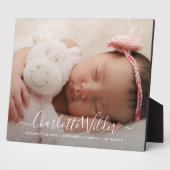 Foto Skriptname Overlay Geburtsankündigung Fotoplatte (Seite)