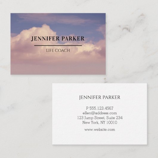 Foto Sky Business Card Visitenkarte (Vorne/Hinten)