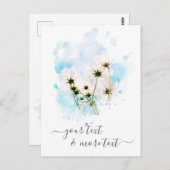 *~* Foto SKY Pink Blume FLORAL AR15 Postkarte (Vorne/Hinten)