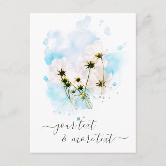 *~* Foto SKY Pink Blume FLORAL AR15 Postkarte (Vorderseite)