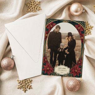 Foto Smaragd-Barock-Weihnachten Feiertagskarte
