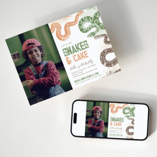 Foto Snake Geburtstagseinladungen Einladung