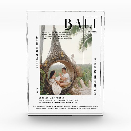 Foto Snapshot | Modern Print Travel Keepake (Vorderseite)