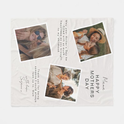 Foto Snapshot Mütter Day Fleecedecke (Vorderseite (Horizontal))