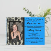 Foto Snow Leopard Abschluss Einladung (Stehend Vorderseite)