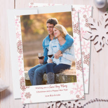 Foto Snow Sehr frohe Script Red Snowflake