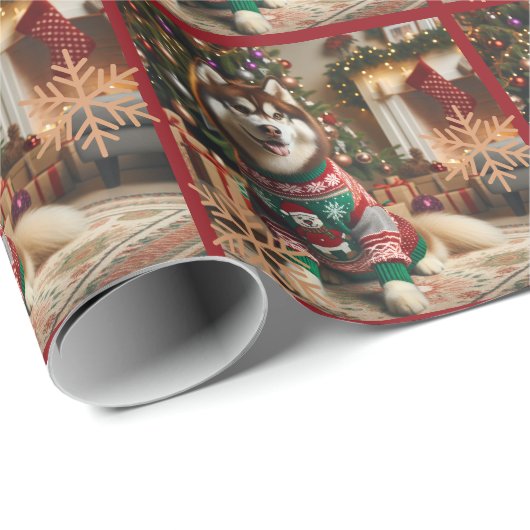 Foto Snowflake Geschenkpapier (Rolleneckpunkt)