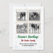 Foto Snowflake Instagram Collage Weihnachtskarte Feiertagskarte (Vorderseite)