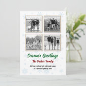 Foto Snowflake Instagram Collage Weihnachtskarte Feiertagskarte (Stehend Vorderseite)