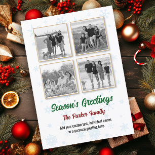 Foto Snowflake Instagram Collage Weihnachtskarte Feiertagskarte