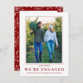 FOTO Snowflake Winterankündigung Verlobung Postkarte (Vorne/Hinten)