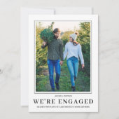 FOTO Snowflake Wir sind Verlobte Verlobung Ankündigung (Vorderseite)