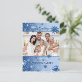 Foto Snowflakes Die Grüße der Jahreszeit Postkarte (Stehend Vorderseite)