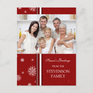 Foto Snowflakes Die Grüße der Jahreszeit Postkarte