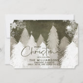 Foto Snowy Forest Snowflakes Neutrale Weihnachten (Vorderseite)