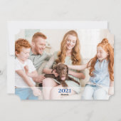 Foto Snowy Mountains Frohe Weihnachtskarte Feiertagskarte (Rückseite)