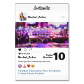 Foto Social Media Bat Mitzvah oder Bar Mitzvah Tischnummer (Rückseite)