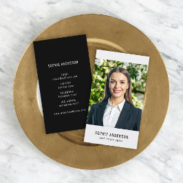 Foto "Social Media Black and White Profile" Visitenkarte