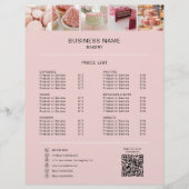 Foto Social Media Icons Preisliste Flyer (Vorne)