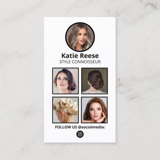 Foto Social Media, Instagram Visitenkarte (Vorderseite)