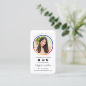 FOTO SOCIAL MEDIA-INSTRUMENT VISITENKARTE (Stehend Vorderseite)