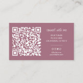 Foto | Social Media Pink Glitzer | QR-Code Visitenkarte (Rückseite)
