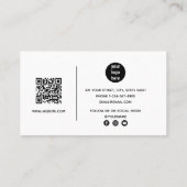 Foto Social Media QR Code Business-Logo Visitenkarte (Rückseite)