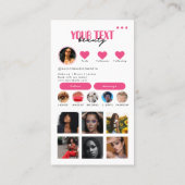 Foto Social Media QR-Code für Influencer-Syndrom Visitenkarte (Rückseite)