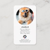 Foto Social Media Qr-Code für Schwarz-Weiß-Haustie Visitenkarte (Vorderseite)