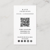 Foto Social Media QR Code Visitenkarte (Rückseite)