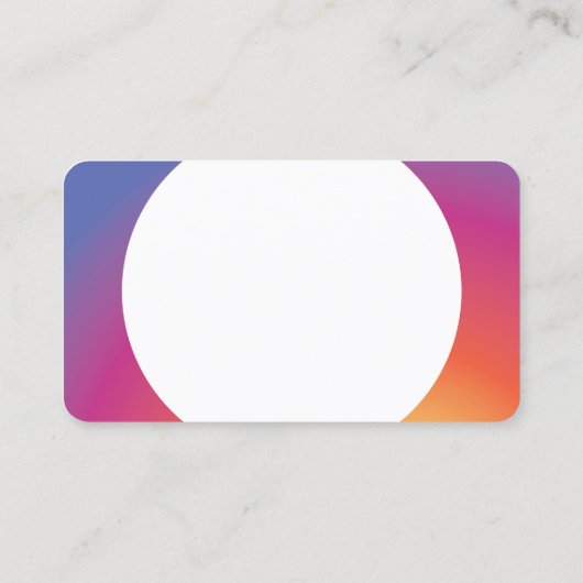 FOTO SOCIAL MEDIA Rund Headshot Visitenkarte (Rückseite)