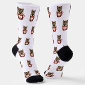 Foto-Socken mit benutzerdefinierter Dog-Vorderseit Socken (Gewinkelt)